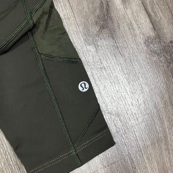 Lululemon Athletic Pace Rival MR Crop Yoga Pants Dark Olive Women’s Size 4 - Picture 4 of 10